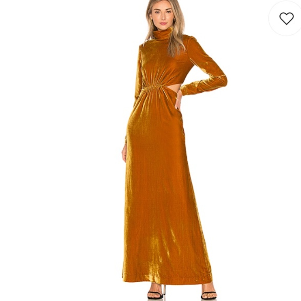 RONNY KOBO COLLECTION Sova Velvet Dress In Gold